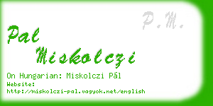 pal miskolczi business card