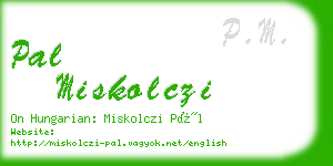 pal miskolczi business card